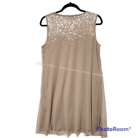 BROWN Sparkly Sleeveless Tunic Top  Size M, Size XL - NEW - Picture 5 of 13